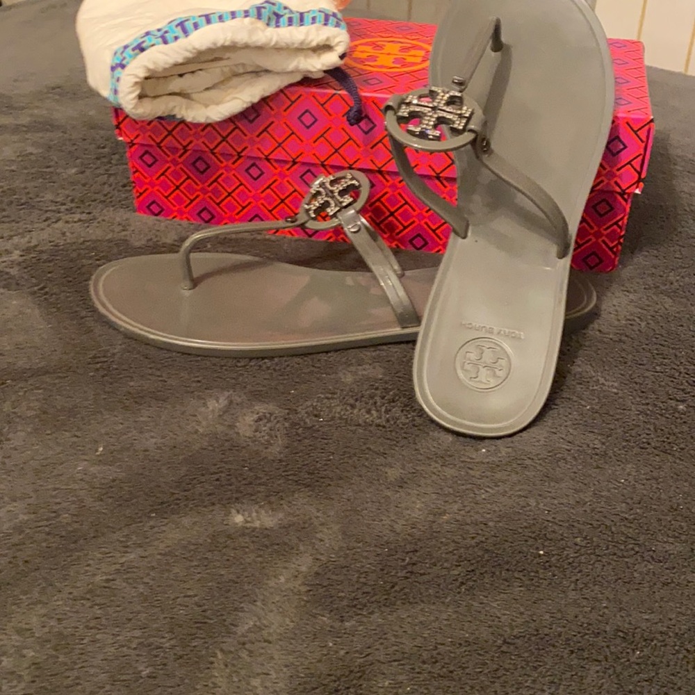 Tory Burch Miller sandals, size 9. Rubber.